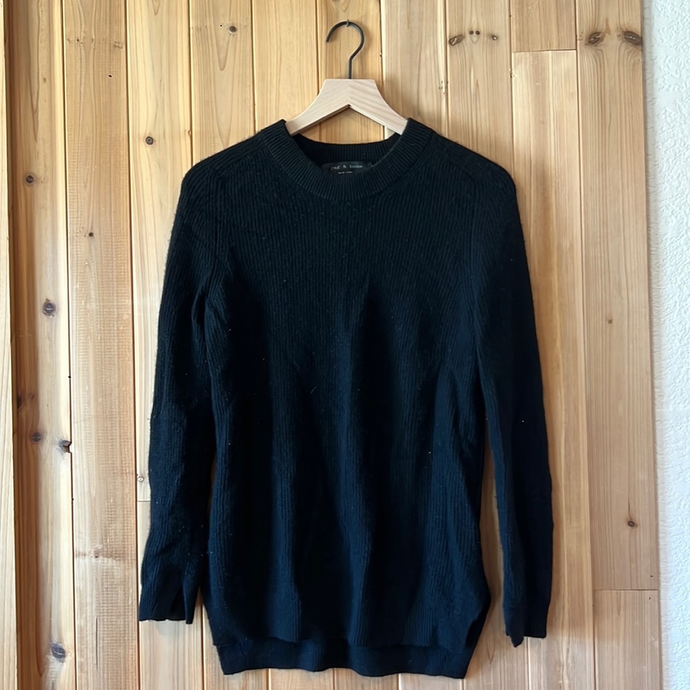 Women’s Rag & Bone New York 100% Cashmere Mandee Ribbed Cashmere Crew Sweater